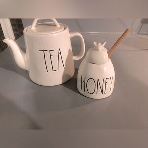 Rae Dunn Matching Tea and Honey Set